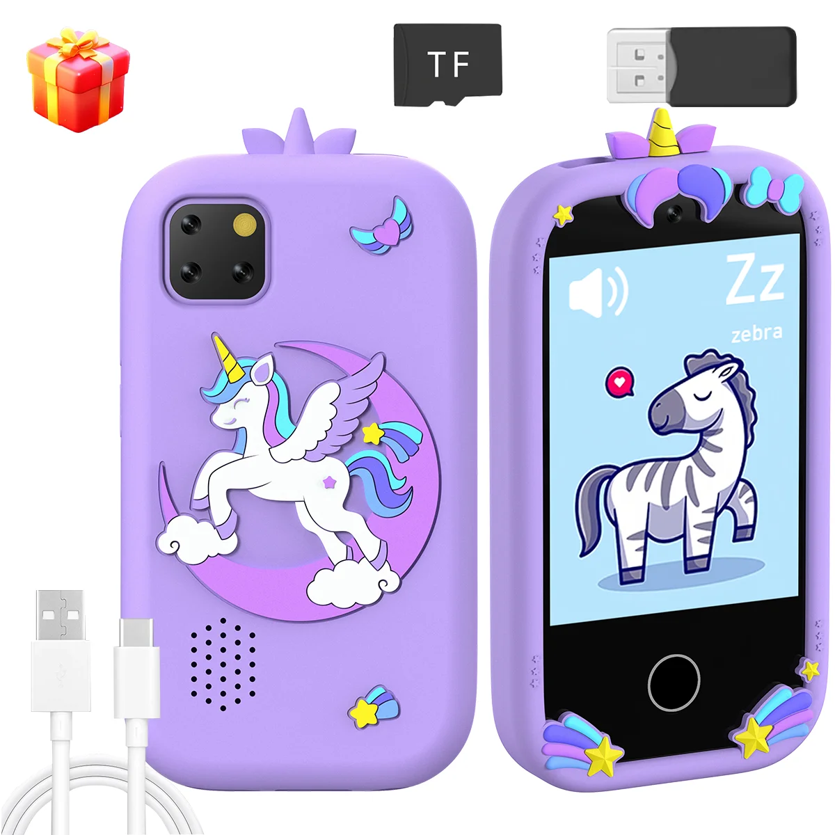 [Kids]| Toy] Portable Kids' Learning - Girls' Smart Phone Toy For Toddlers With Dual Cameras, Games, Alarm_voghion.com