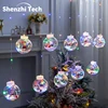 8 Mode Christmas Wishing Ball String Lights, 9.84ft 10 Lights Xmas Santa, Snowman, Curtain Lights for Home Window Ornaments 1