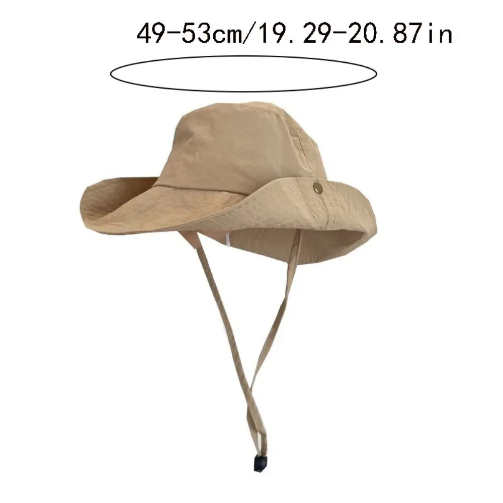 Soft Drawstring Candy Color Bucket Hat Korean Style Anti-UV Children's Fishmen Hat Quick-dry Casual Summer Sun Hat Boy/Girls