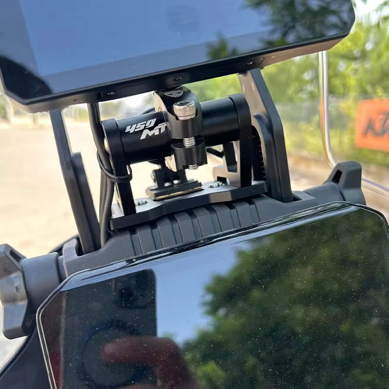 Enhanced Motorcycle GPS Phone Holder Stand with Navigation Extension Bracket