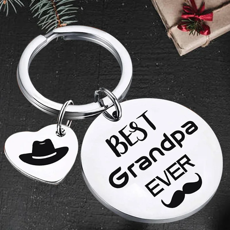 

Cute Grandpa Keychain pendant Father's Day Gift key chain Best Grandpa Gifts Idea from Grandchild, Best Grandpa Ever