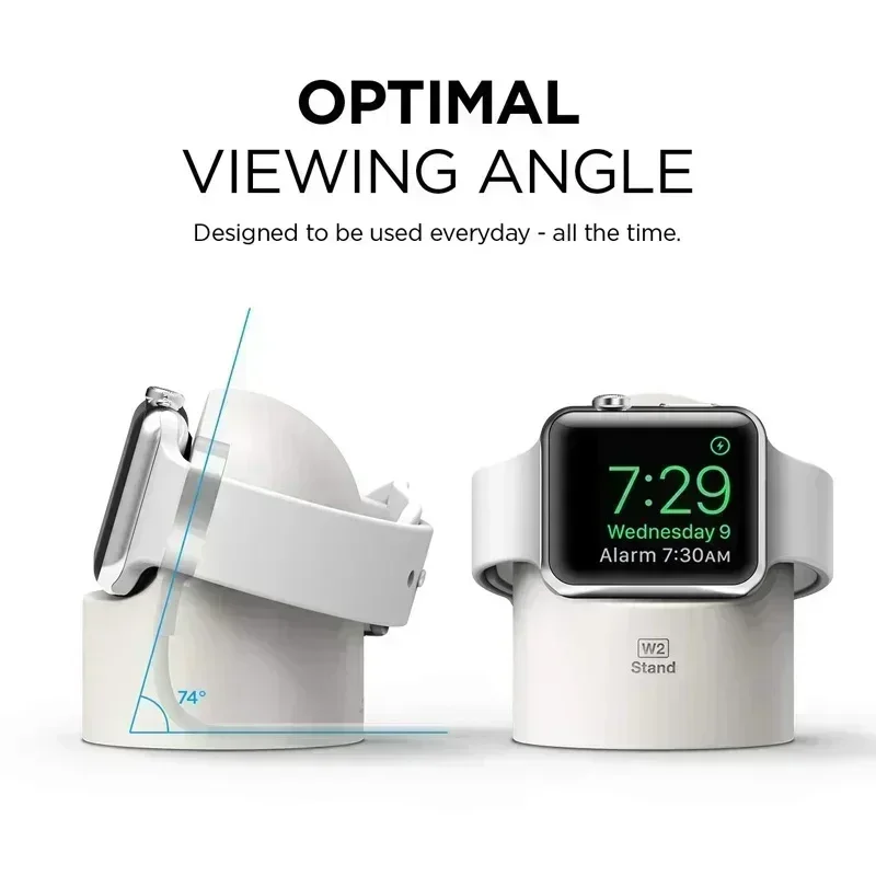 For Apple Watch Charger Stand iWatch Ultra/8/SE2/7/6/SE/4/3 49mm/45mm/44mm/42mm/41mm/40mm/38mm Durable Silicone Nightstand Mode apple watch charger stand apple watch charging bracket