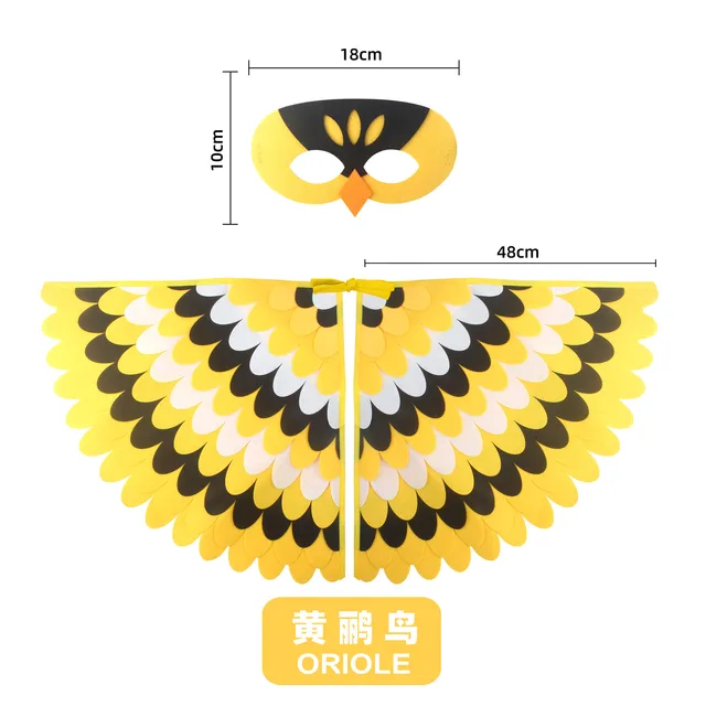 Vestito Carnevale Bambina Hippie Costume Ali Uccello Per Bambini