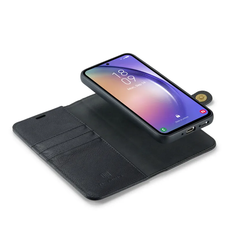 DG.MING Flip Leather Case For Samsung Galaxy A14 A24 A34 A54 A73 A53 A33 A23 A13 4G 5G Wallet Card Slot 2 in 1 Cover
