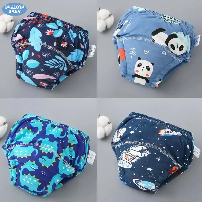 

4pcs Baby Ecological Diapers Underwear Girl Nappy Learning Panties Children Washable Reusable Cloth Diapers Potty training pants