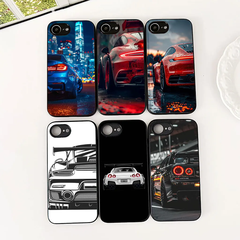 Supercar Cartoon Taillights Soft Phone Case