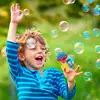 Trumpet Bubble Machine Children Bubble Maker High Output Machine Continuous Stream Bubble Guns Toys Funny Summer Party Favors 3