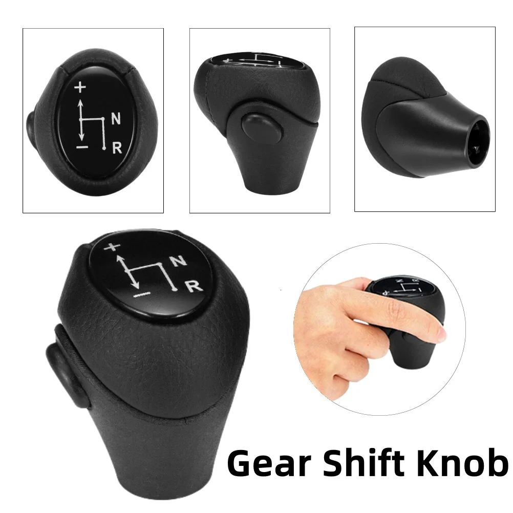 Ricambi Auto In Pelle Nera Pomello Del Cambio Automatico Leva Cambio Per Smart Fortwo Cabrio Coupe Roadster 450 451 City-Coupe 450