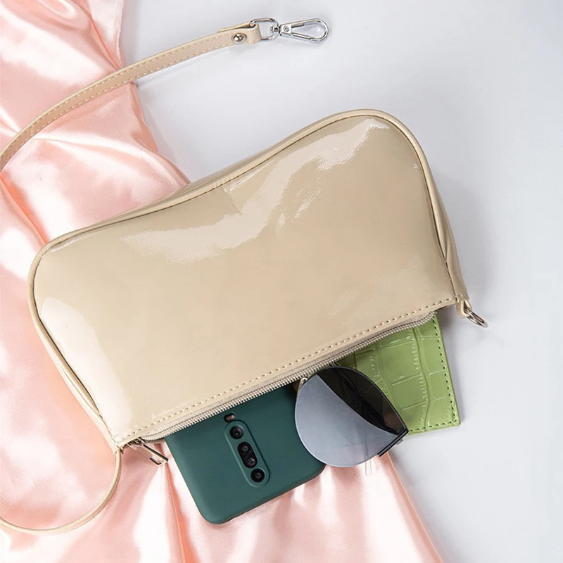 Retro Solid Color PU Leather Shoulder Bag Fashionable Women's Casual Designer Hobo Underarm Bag Handbag