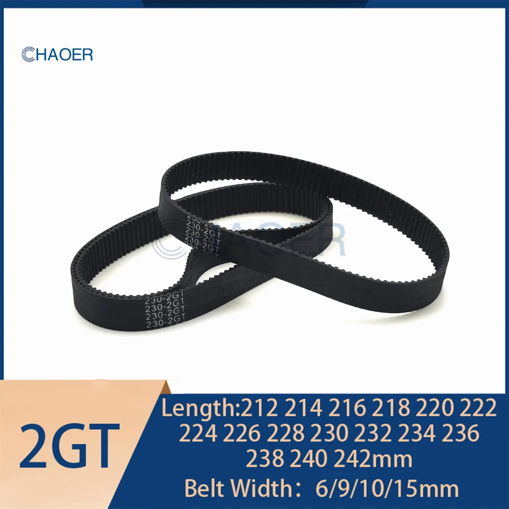 

2GT Rubber Timing Belt Length 212 214 216 218 220 222 224 226 228 230 232 234 236 238 240 242mm GT2 2M Synchronous Belt 2MGT