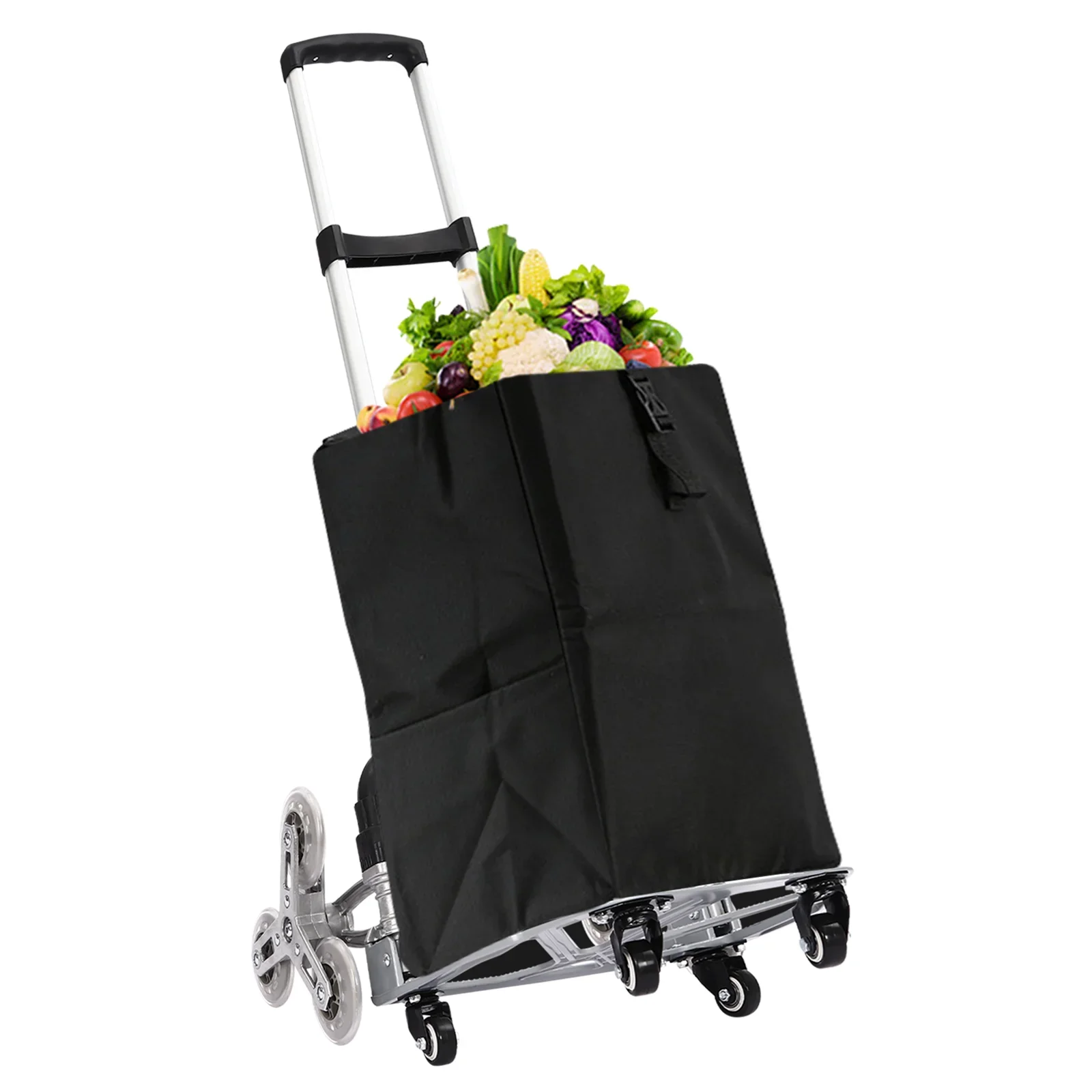 Zusammenklappbarer Treppenlift, ausziehbarer Treppenwagen, 70 kg, mit rutschfesten Polstern, elastisches Seil, zusammenklappbarer Handwagen, Transportwagen – Detail 3