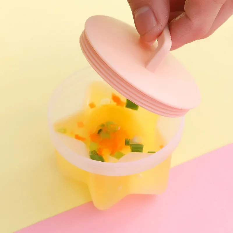 ANYOHOE 4 Pcs/Set Egg Cooker Egg Boiler Hard Boiled Eggs without shell Cups Mold Maker With Lid Brush Kitchen Tools egg cooker