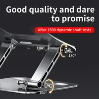 Support de tablette de téléphone réglable en alliage d'aluminium, pour ordinateur Portable jusqu'à 17 pouces, support pliable, support de refroidissement 5