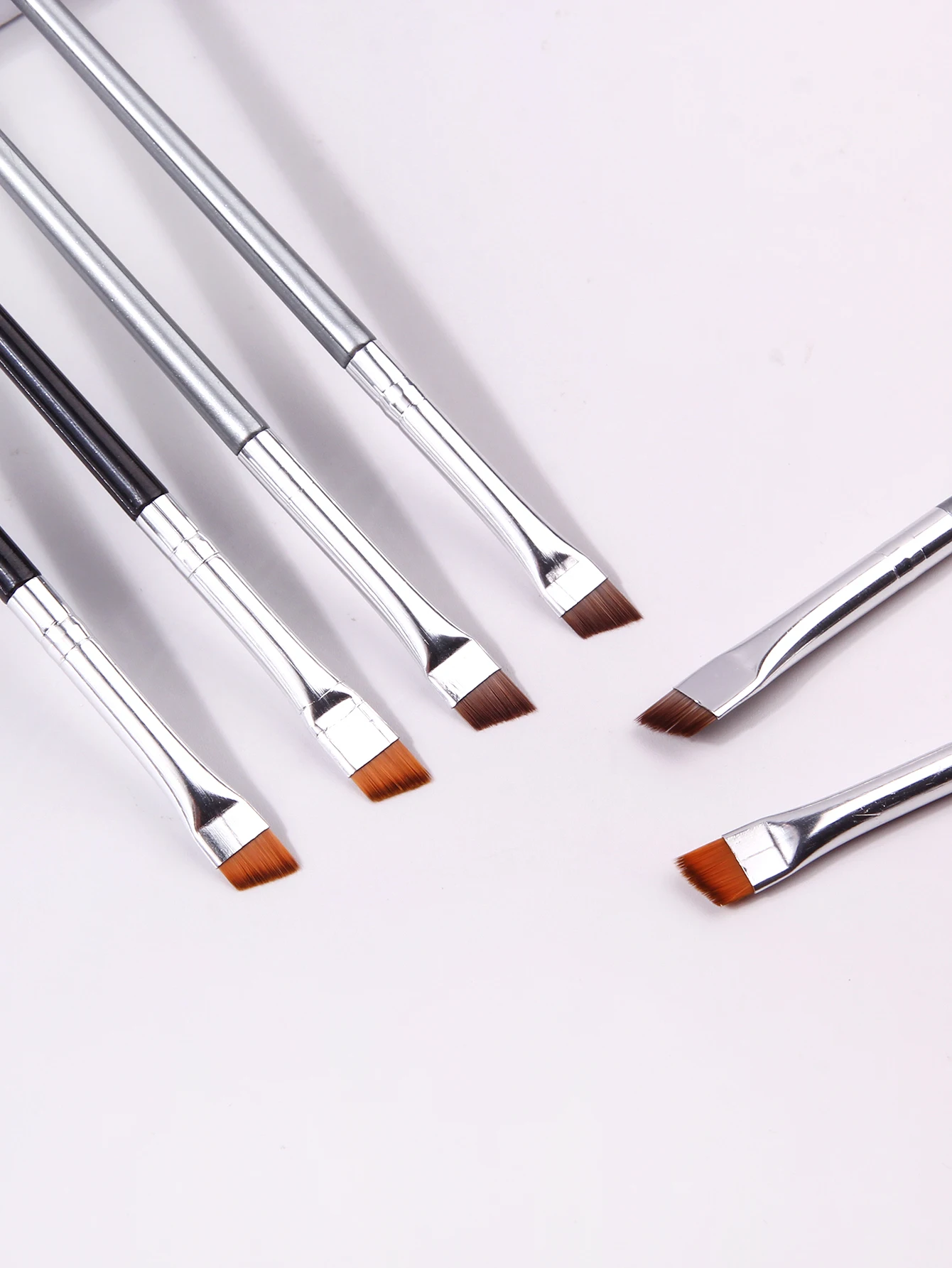 6PCS Thin Eyeliner Makeup Brush Set Fine Liner Brushes Professional Angled  Eyebrow Brush High Quality Brow Contour Makeup Tool 5