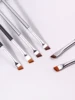 6PCS Thin Eyeliner Makeup Brush Set Fine Liner Brushes Professional Angled  Eyebrow Brush High Quality Brow Contour Makeup Tool 5