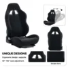 Aluminum Racing Simulator Cockpit, Triple Monitor Mount, Black Seat, Compatible Logitech/Thrustmaster/Fanatec, Multi-Adjustable 4