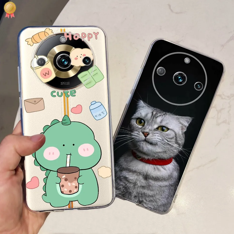 Clear Cute Cartoon Cat Soft Silicone TPU Back Cover