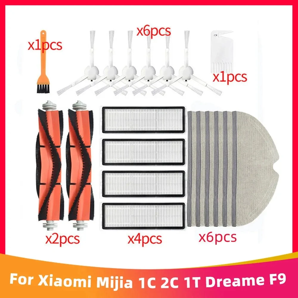 

For Xiaomi Mijia 1C 2C 1T Dreame F9 Robot Vacuum Cleaner Replacement Spare Parts Main Side Brush Hepa Filter Mop Cloth Rag