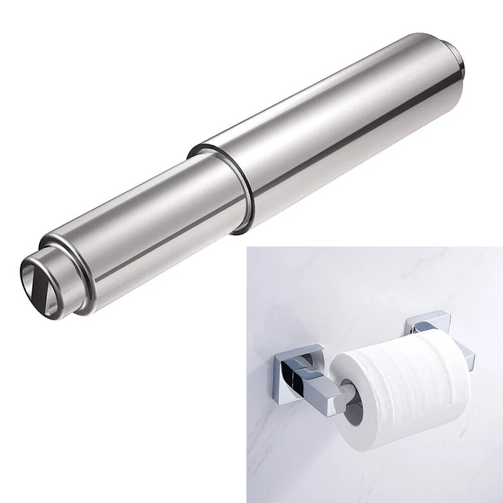 Description Picture 4 of itemToilet Wall Mounted Toilet Roll Holder Bar Tissue Paper Stand Bathroom Storage Toilet Paper Towel Telescopic Roll Paper Holders