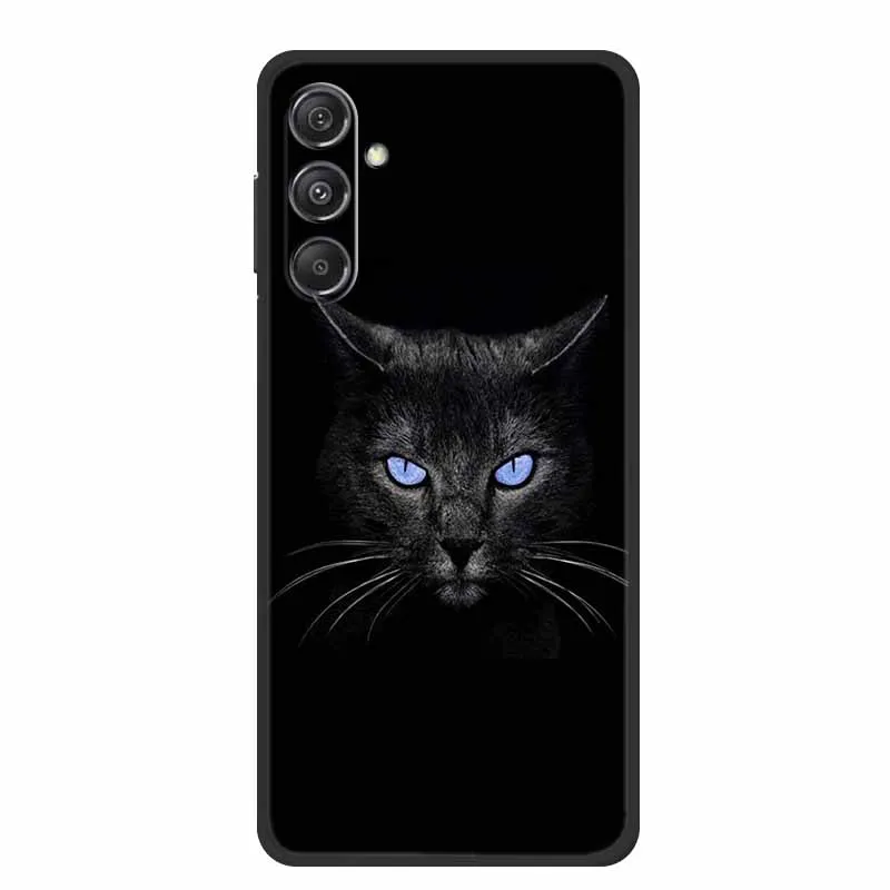 Black Silicone Soft Back Phone Case Cover with Lion, Wolf, and Tiger Design