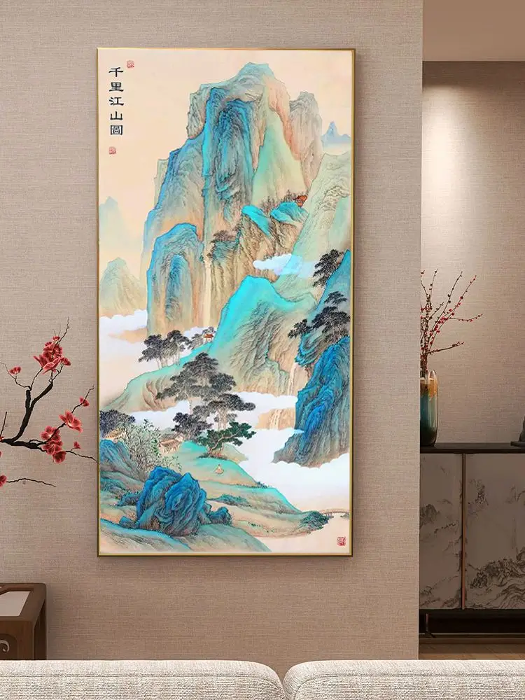 Description Picture 3 of itemNeedlework,A Thousand li River and Mountain Map Vertical Version Cross stitch Handmade 11CT Counted Canvas DIY,Cross-stitch kits