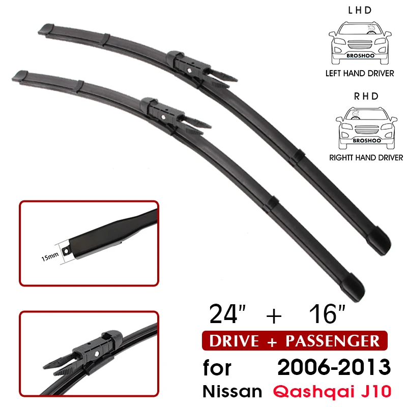 Windshield Wipers For Nissan Qashqai J10 J11 2006~2017 Front Wipers Blades  Car Accessories Windshield Wash 2007 2008 2009 2010 2013 2014 2015 2016  Q231109 From Camellia2, $6.98