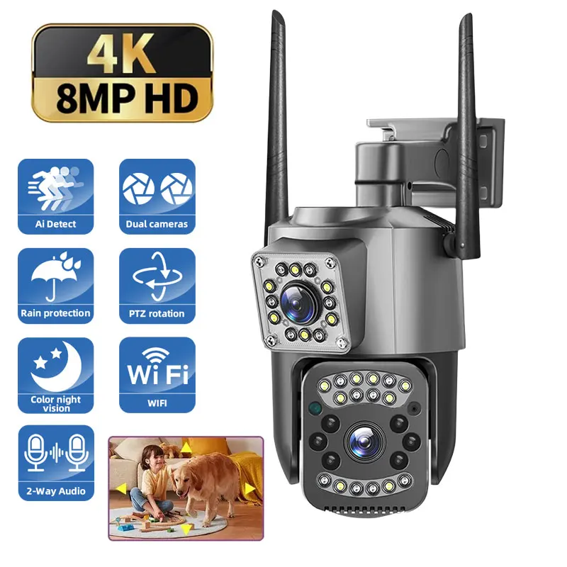 

Камера видеонаблюдения, 8 Мп, 4K, Wi-Fi