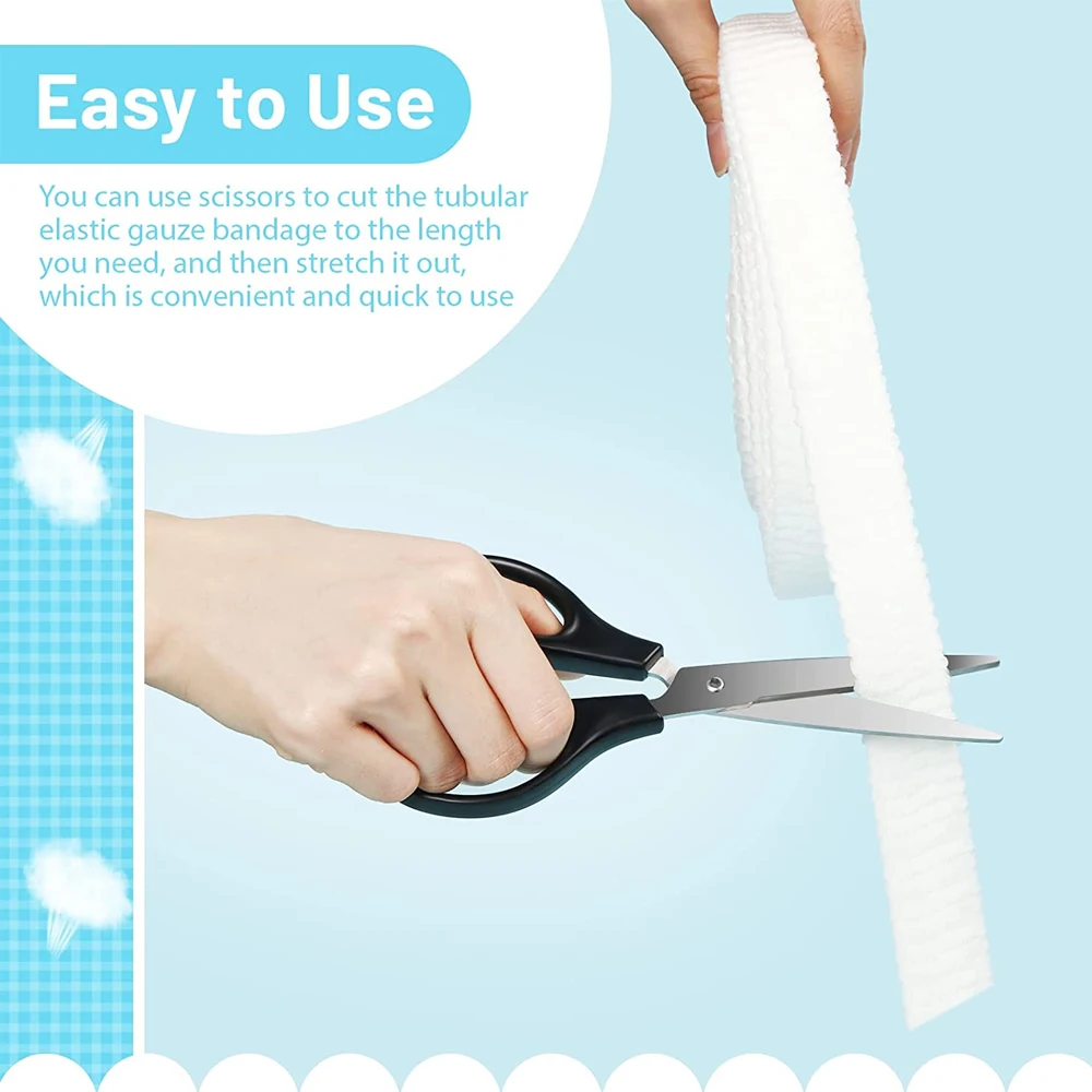 Elastic Net Wound Dressing Tubular Bandage Mesh Tubing Gauze Fix Breathable Bandage Retainer for Adults Wrist 1 Roll