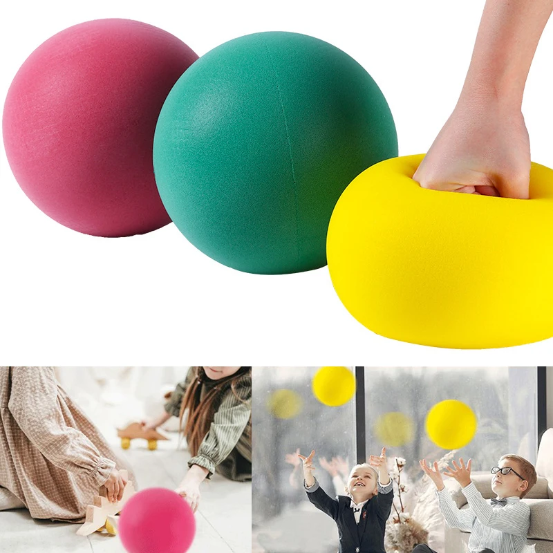 

18CM Mute Ball Baby Outdoor Toy Solid Sponge Soft Elastic Ball Children's Indoor Sports Noise Reduction Ball Development Games