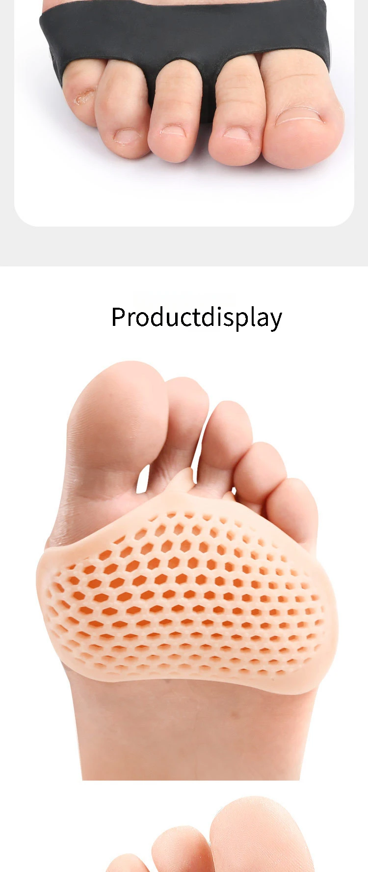 Silikon Vorfuß Pads Waben Gel Schuh Pad für Frauen Heels Einlegesohlen Fuß Schmerzen Relief Einsätze Fuß Blister Pflege Kissen – Detail 6