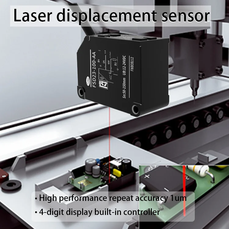 

FUWEI FSD23-100-RS485 LED Digital Screen High-Precision Digital Displacement Laser Measuring Sensor