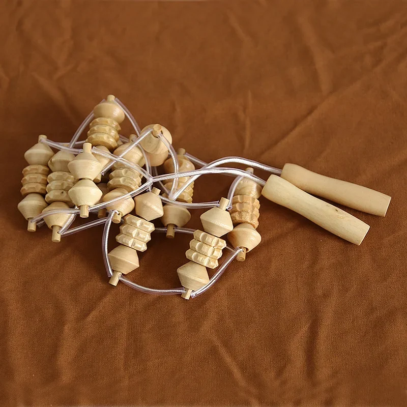 Multi Roller Small Back Massager, Wooden Muscle Relaxing and Activating Massager, Middle-aged and Elderly Massage Tool