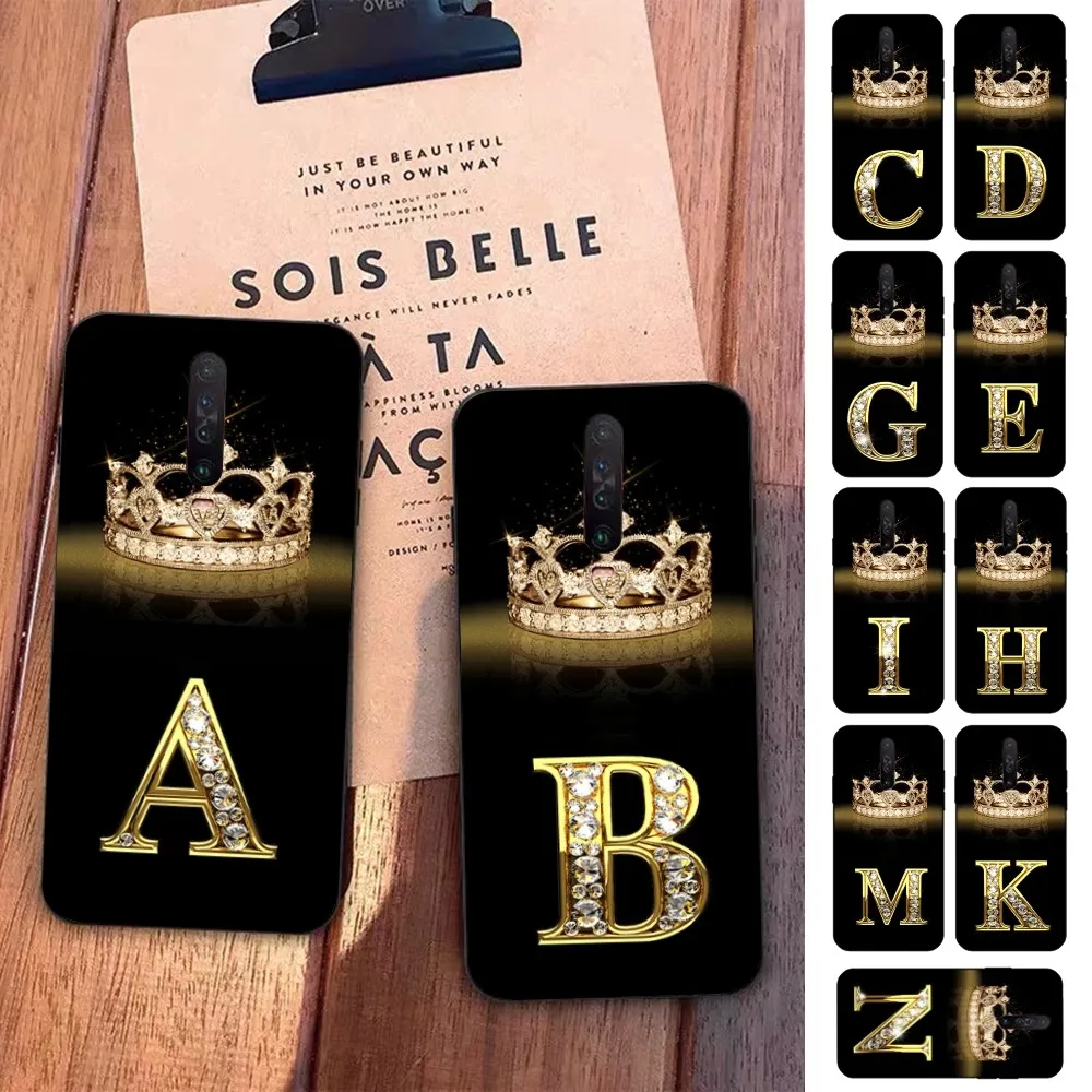 

Diamond Crown Letter Phone Case For Redmi 5 6 7 8 9 10 plus pro 6 7 8 9 A GO K20 K30 K40 pro plus F3 Fundas