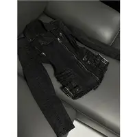 Subculture Harajuku Vintage Safari Coats with Hooded Women Zipper Sweatshirts Casual Streetwear Grunge Jacket Y2k Stand Neck