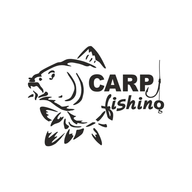 JP fun decal for carp fishing of all sizes waterproof cool waterproof  detachable self-adhesive car Vinyl Sticker 15cmx11cm