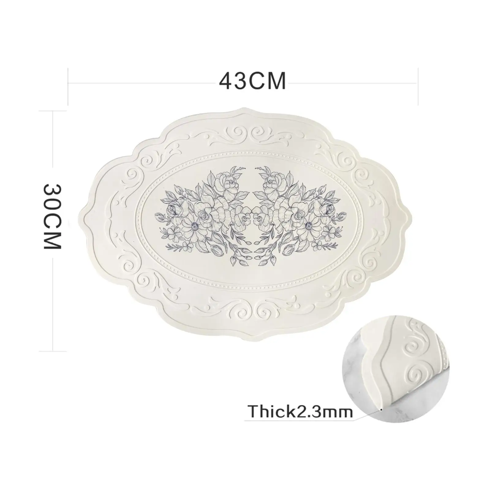 Silicone Placemat Coaster Pad Anti Slip Desk Mat Table Placemat for Dining Decoration Party Kitchen Camping Picnic Event Party