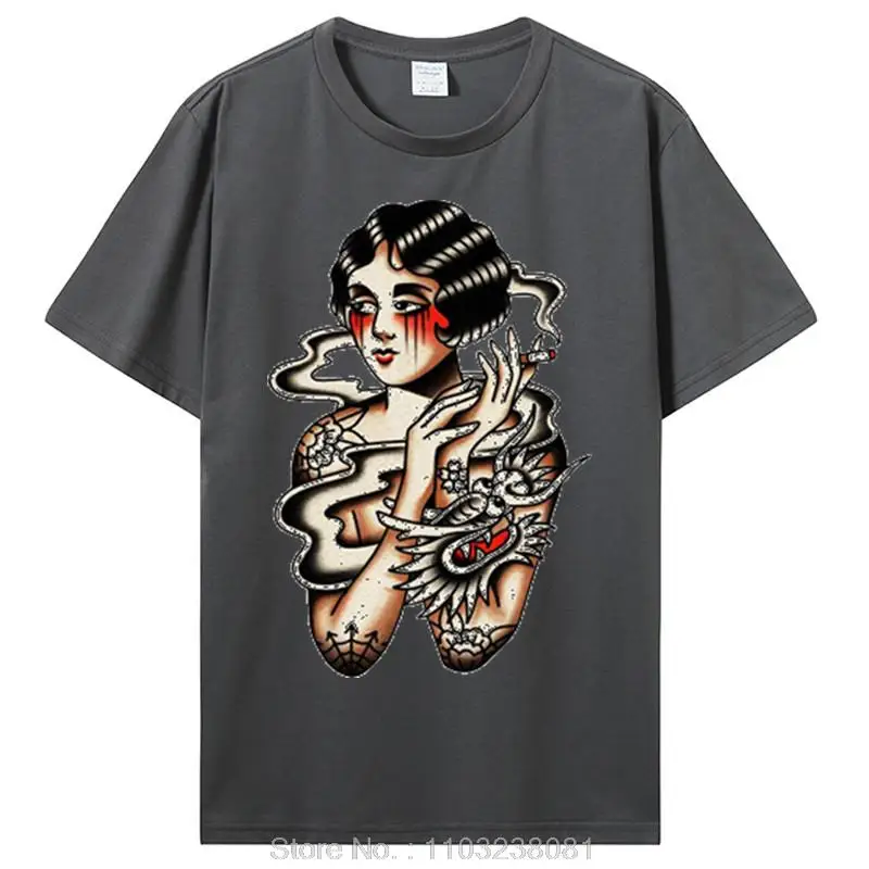 Verkauf Männer T Shirt Mode T-shirt Sommer Baumwolle Tops Pin Up Girl Hot Rod Rockabilly Tattoo Musik Garage Oldschool V8 USA_voghion.com