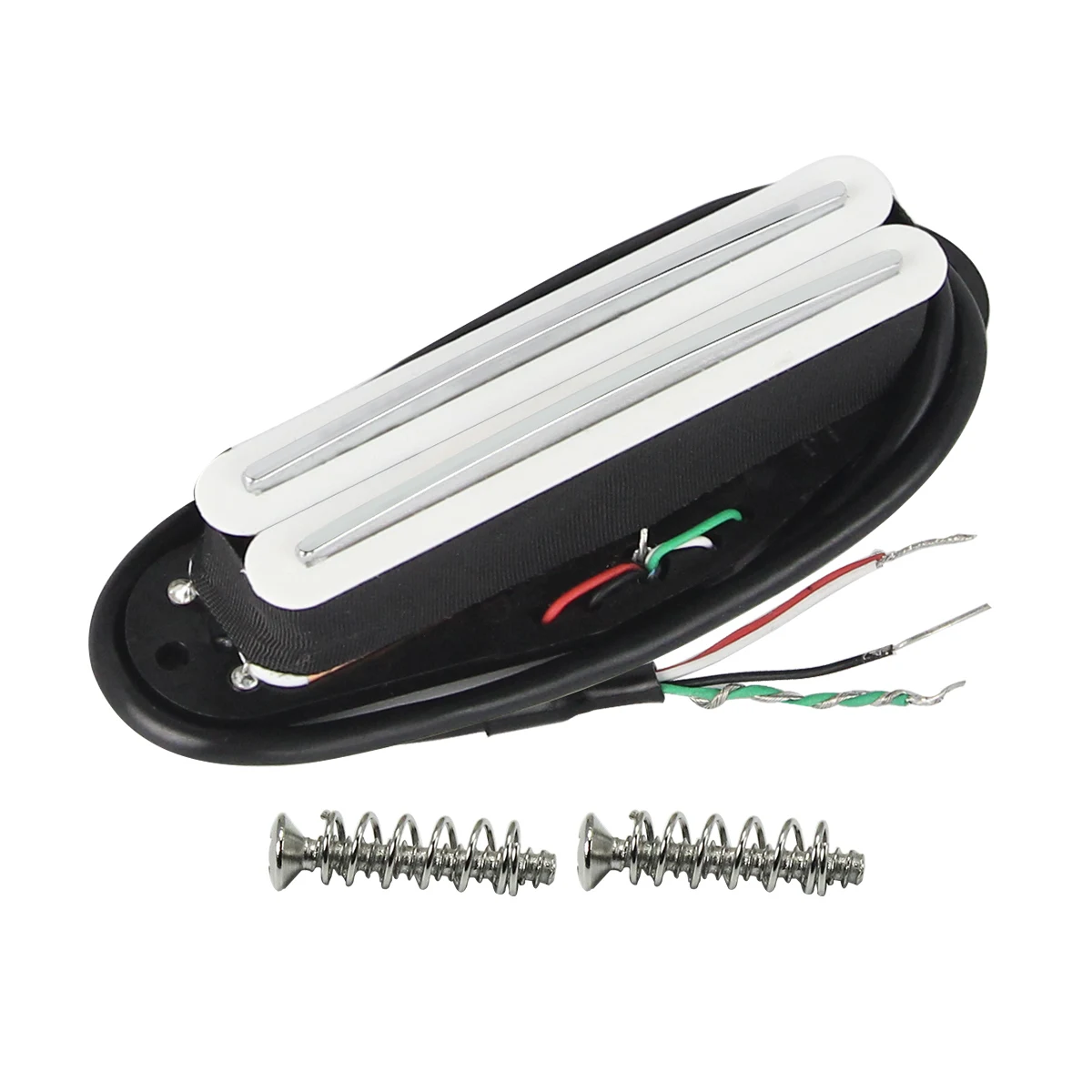 FLEOR 1PCS Keramik Dual Rail Pickup 4-Draht ST Gitarre Mini Humbucker Pickup Weiß