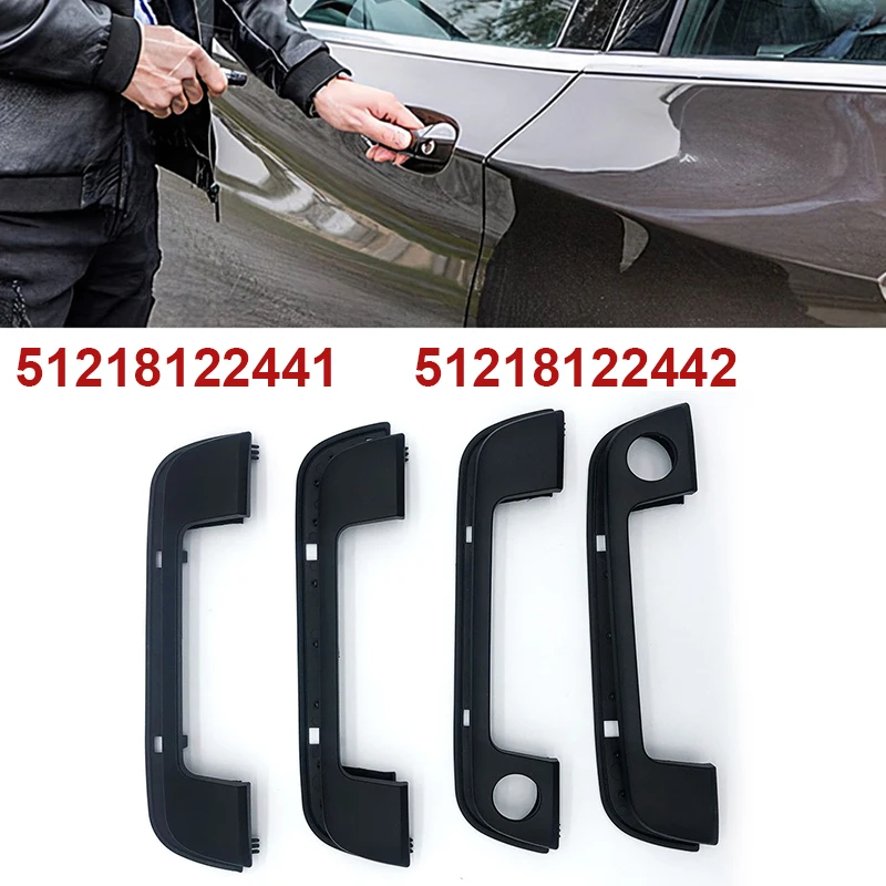 2x Car Door Handle Exterior Kit Covers With Gaskets Auto Accessories