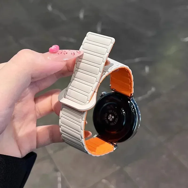 Sport Magnetic strap For Samsung Galaxy Watch 7 6 5 44 40mm 18mm 20mm 22mm Silicone Band for Huawei GT5 Correa Accessories