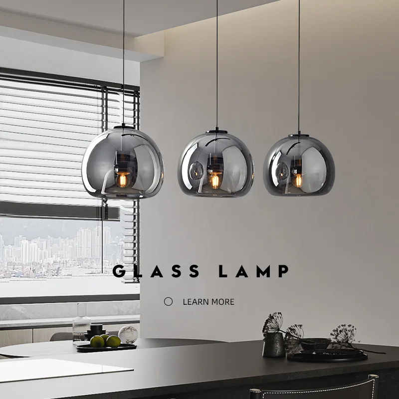 Nordic Restaurant Chandelier Lustre Pendant Lights Minimalist Coffee Shop Dining Kitchen Hanging Lamp Bar Bedroom Bedside Lamp