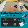 Brushless Electric Spray Gun Cordless Paint Sprayer Auto Furniture Steel Coating Airbrush For Makita 18V Battery(No Battery) 6