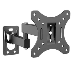 Adjustable Wall Mount Bracket for LED/LCD TVs, Holds Up to 10kg, Ideal for Home or Office Use (Black)