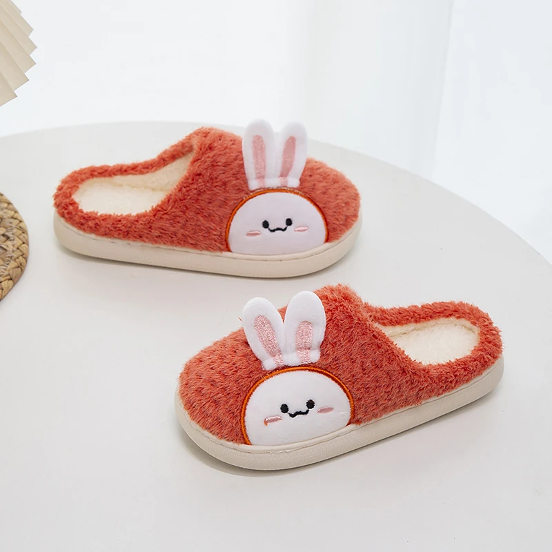 Cotton Kids Slippers Rabbit Shaped Indoor Winter