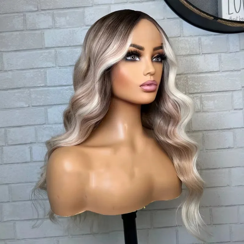 Platinum blonde with strawberry lace front wig Amazon.com : Upgrade - Strawberry Blonde Mixed Platinum  main image 4