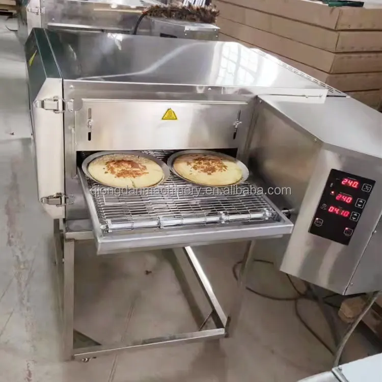 12 15 18 Inch Pizza Gas Baking Oven Commercial Conveyor Belt Pizza Ovens Restaurant Pizza Making Machines Electric Oven For Sale 110v 220v popular pizza cone machine cone pizza oven commercial pizza cone maker stainless steel healthy snack food machine