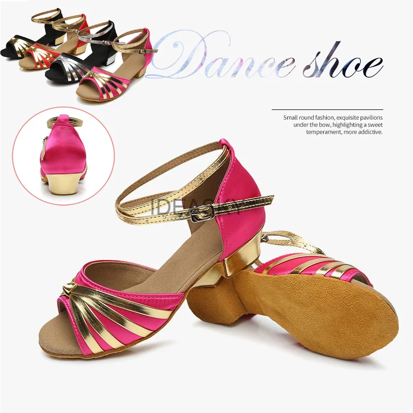 Wholesale Kids Girls Dance Shoes Sequin Ballroom Children Latin Dance Shoes Soft Tango Modern Jazz Dance Shoes Salsa Sandals