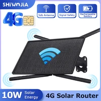 Routeur solaire de carte SIM SHIWOJIA 10W 4G avec batterie de panneau solaire 20100mAH étanche 1