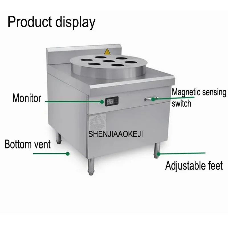 Commercial electromagnetic steam boiler high-power stainless steel breakfast restaurant bun steam engine 12kw 380V