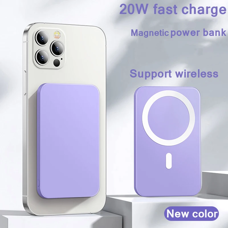 fast charging power bank 2022 NEW 10000mAh Portable Magnetic Wireless Power Bank For Iphone 12 13 Pro Max 15W Fast Charger Mobile Phone External Battery best power bank Power Bank